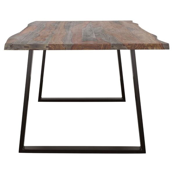 Ditman 80-inch Live Edge Dining Table Grey Sheesham