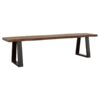 Ditman Live Edge Wood Dining Bench Grey Sheesham