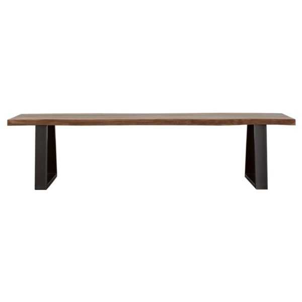Ditman Live Edge Wood Dining Bench Grey Sheesham