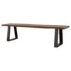 Ditman Live Edge Wood Dining Bench Grey Sheesham