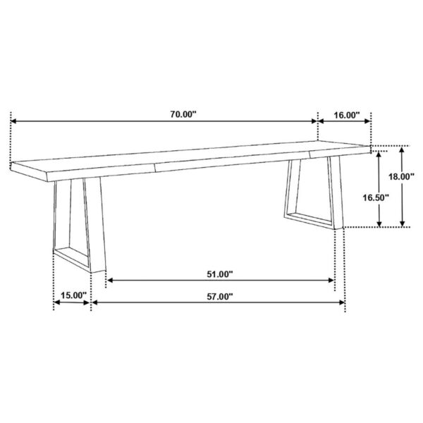 Ditman Live Edge Wood Dining Bench Grey Sheesham