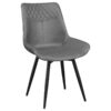 Brassie Upholstered Swivel Dining Side Chair Grey (Set of 2)