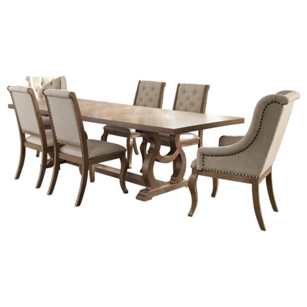 Brockway 7-piece Extension Leaf Dining Set Barley Brown