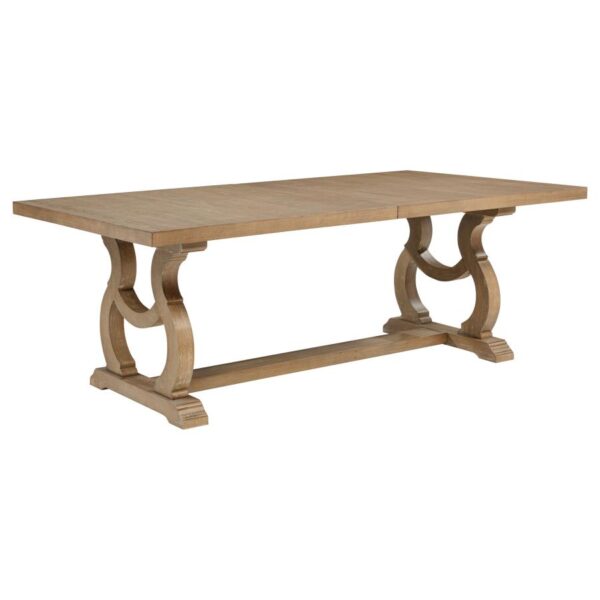 Brockway 104-inch Extension Leaf Dining Table Barley Brown