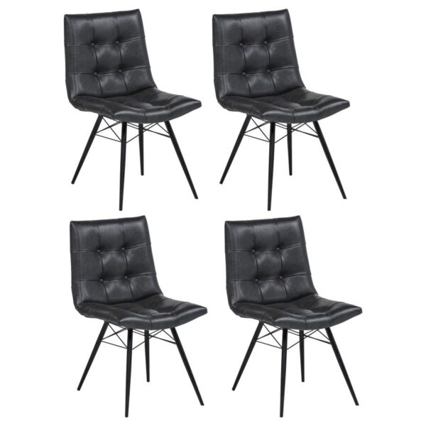 Aiken Upholstered Dining Side Chair Charcoal (Set of 4)