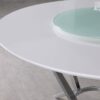 Abby 5-piece Round Dining Table Set White High Gloss