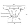 Abby Round 54-inch Lazy Susan Dining Table White High Gloss