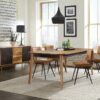 Partridge 5-piece Dining Set Natural Sheesham and Camel