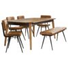 Partridge 6-piece Dining Set Natural Sheesham and Camel