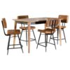 Partridge 5-piece Counter Dining Set Sheesham and Camel