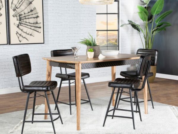 Partridge 5-piece Counter Dining Set Sheesham and Espresso