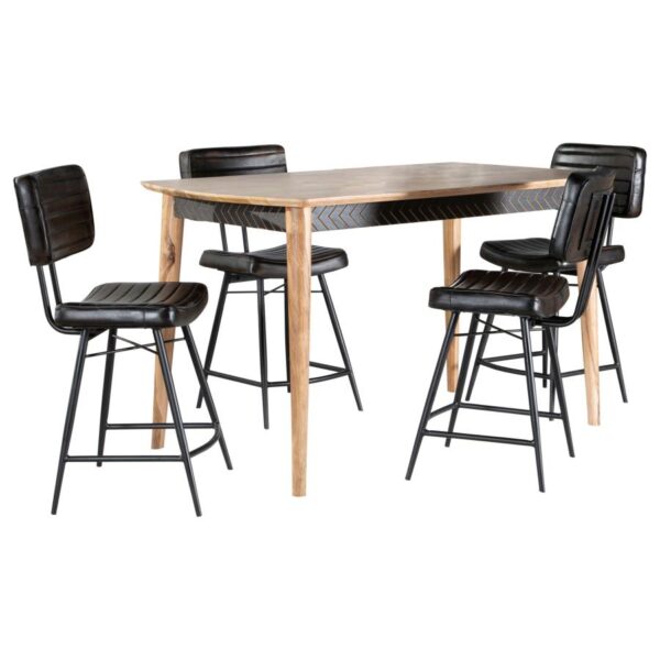 Partridge 5-piece Counter Dining Set Sheesham and Espresso