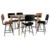 Partridge 7-piece Counter Dining Set Espresso and Camel