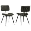 Misty Leather Upholstered Dining Chair Espresso (Set of 2)
