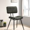 Misty Leather Upholstered Dining Chair Espresso (Set of 2)