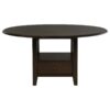 Twyla 60-inch Round Dining Table with Drawer Dark Cocoa