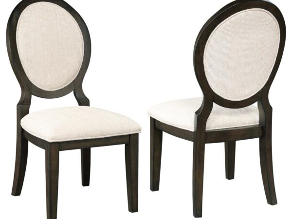 Twyla Oval Back Dining Side Chair Dark Cocoa (Set of 2)