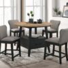 Gibson Round 50-inch Counter Height Dining Table Yukon Oak