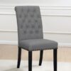 Alana Fabric Upholstered Dining Side Chair Grey (Set of 2)