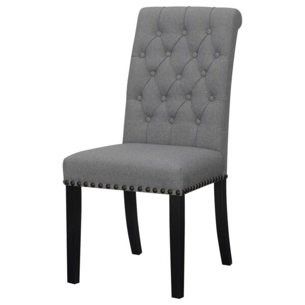 Alana Fabric Upholstered Dining Side Chair Grey (Set of 2)