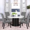Alana Fabric Upholstered Dining Side Chair Grey (Set of 2)