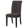 Alana Velvet Upholstered Dining Side Chair Brown (Set of 2)