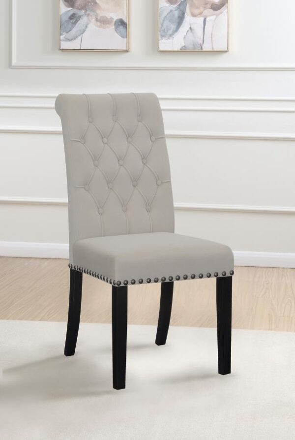Alana Velvet Upholstered Dining Side Chair Sand (Set of 2)
