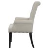Alana Velvet Upholstered Dining Arm Chair Sand