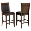 Dewey Upholstered Counter Chair Walnut (Set of 2)
