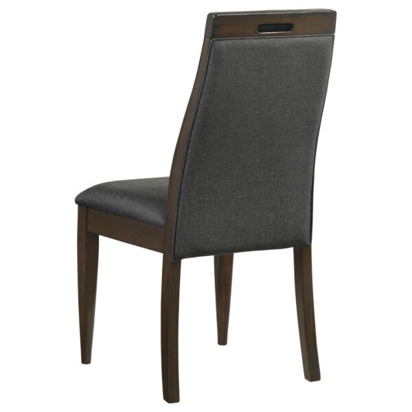 Wes Upholstered Dining Side Chair Dark Walnut (Set of 2)