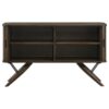 Wes 2-door Sideboard Buffet Storage Cabinet Dark Walnut