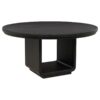 Leandro 5-piece Round Dining Table Set Burnished Black