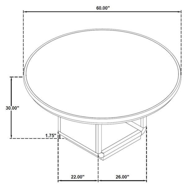 Leandro 5-piece Round Dining Table Set Burnished Black