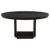 Leandro 7-piece Round Dining Table Set Burnished Black