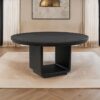 Leandro 60-inch Round Dining Table Burnished Black