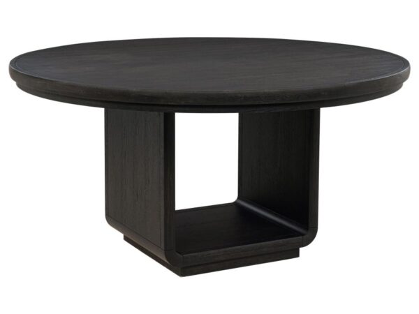 Leandro 60-inch Round Dining Table Burnished Black