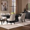 Leandro 7-piece Rectangular Dining Table Set Burnished Black