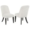 Leandro Upholstered Dining Side Chair Cream (Set of 2)
