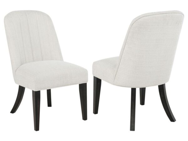 Leandro Upholstered Dining Side Chair Cream (Set of 2)