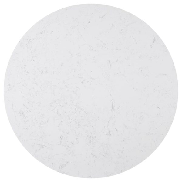 Sherry 5-piece Round Marble Top Dining Table Set Beige