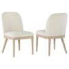 Solano Upholstered Dining Side Chair Beige (Set of 2)