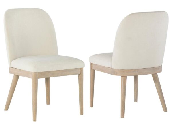 Solano Upholstered Dining Side Chair Beige (Set of 2)