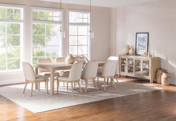 Solano Upholstered Dining Side Chair Beige (Set of 2)