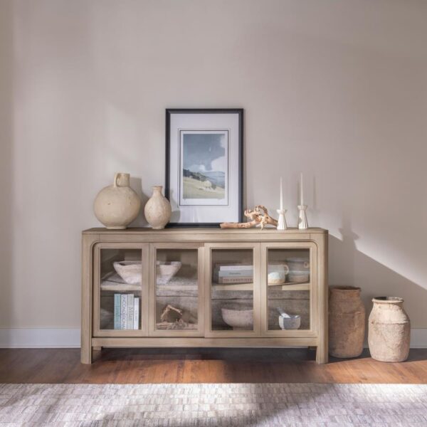 Solano Sliding Door Dining Sideboard Server Weathered Mango