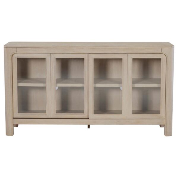 Solano Sliding Door Dining Sideboard Server Weathered Mango