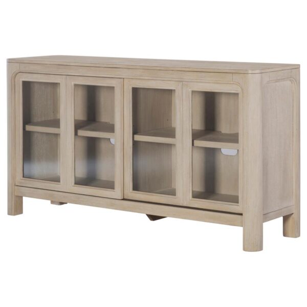 Solano Sliding Door Dining Sideboard Server Weathered Mango