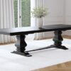 Florence 126-inch Extension Dining Table Distressed Black