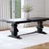 Florence 126-inch Extension Dining Table Distressed Black