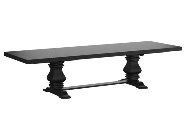 Florence 126-inch Extension Dining Table Distressed Black