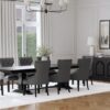 Florence 126-inch Extension Dining Table Distressed Black